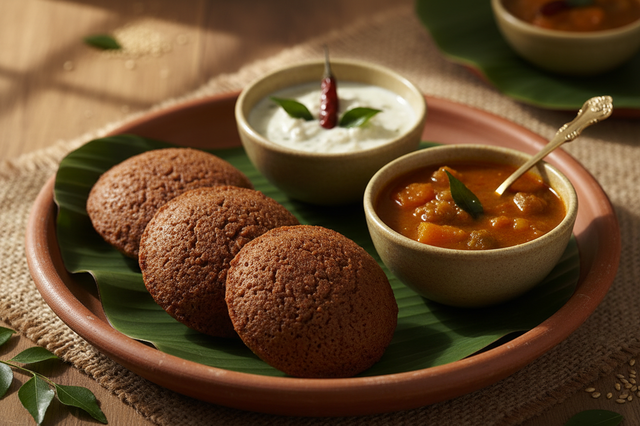 Savory Finger Millet (Ragi) Idli
