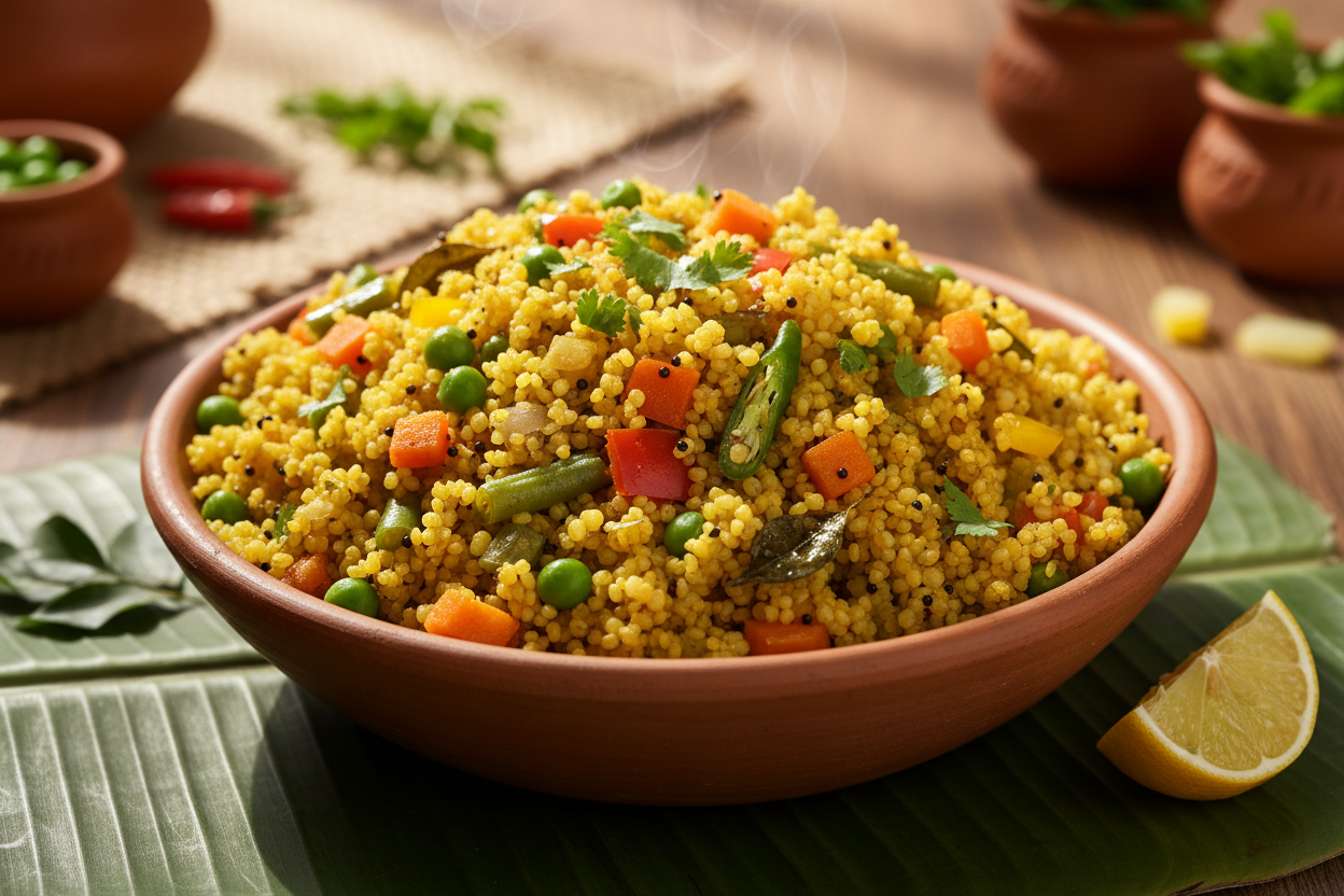 Wholesome Little Millet (Samalu) Vegetable Upma