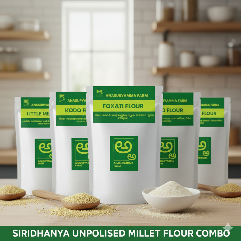Siridhanya Unpolished Millet Flour Combo—The Nutrient-Packed Superfood Blend