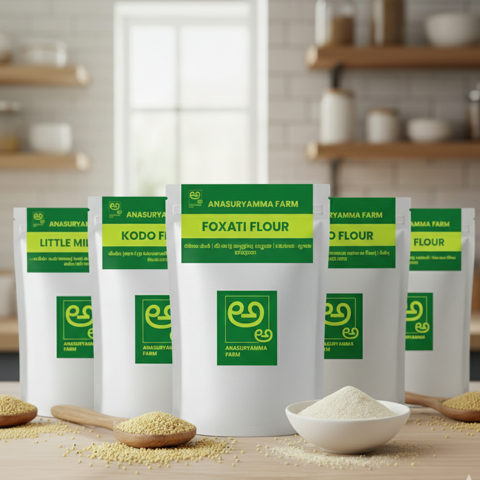 Siridhanya Unpolished Millet Flour Combo—The Nutrient-Packed Superfood Blend