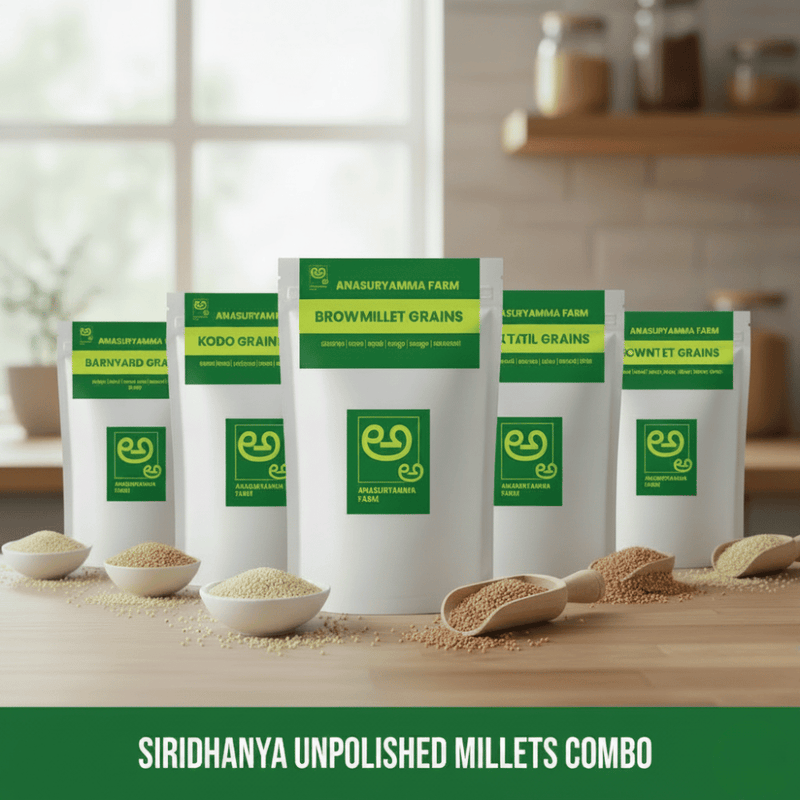 Siridhanya Unpolished Millet Grain Combo—The Wholesome Supergrain Blend